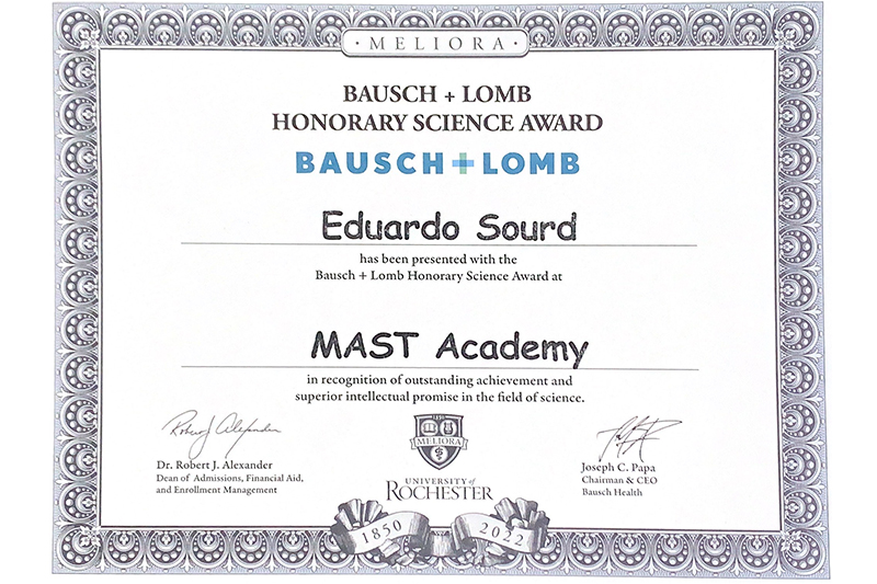 Bausch + Lomb Honorary Science Award